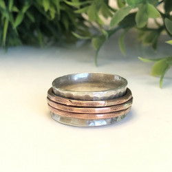 3 BANDS SPINNER RING
