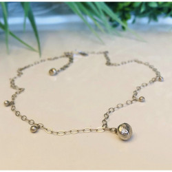 NECKLACE PENDULUM ORGANIC STERLING SILVER NECKLACE PENDULUM ORGANIC STERLING SILVER