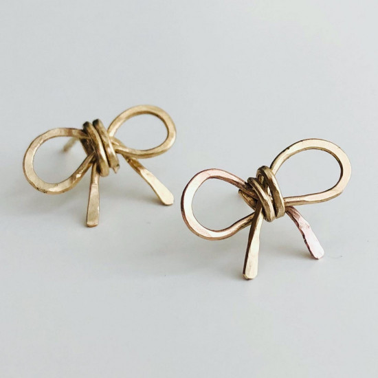 TINY BOW STUD EARRINGS