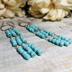 TURQUOISE FRINGE SWING EARRINGS