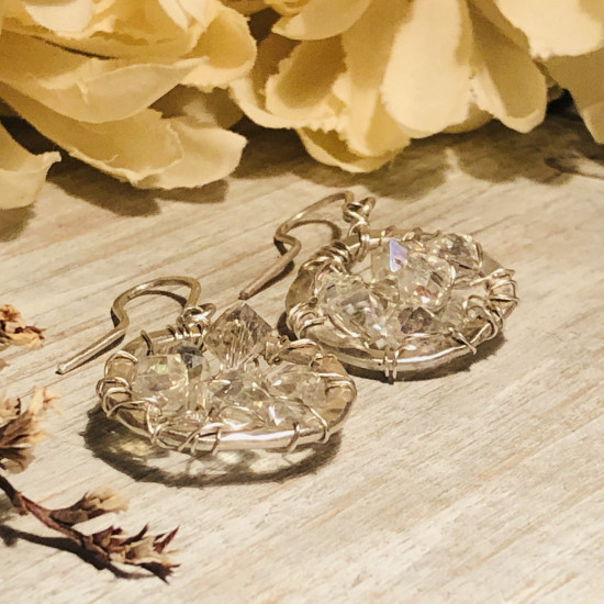 CRISTAL NET EARRINGS