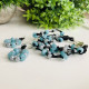 Leather Bracelet Natural Blue Agate Stone