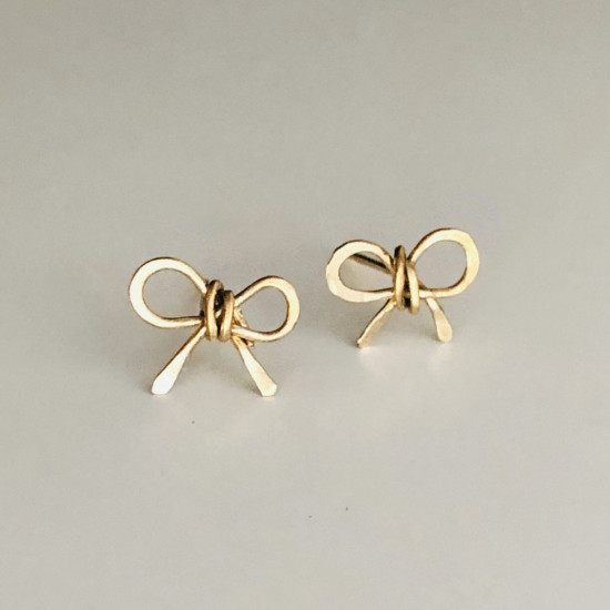 TINY BOW STUD EARRINGS