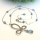 L WITH NATURAL TEAL AQUAMARINE BRIOLETTE NECKLACE