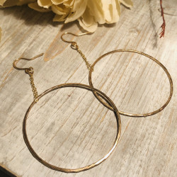 SWING CHAIN HOOPS EARRING SWING CHAIN HOOPS EARRING