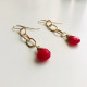 HOT PINK CHALCEDONY EARRINGS