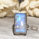  NATURAL RAINBOW MOONSTONE RETANGULAR RING