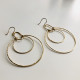 BASIC DOUBLE HANGING HOOP EARRINGS