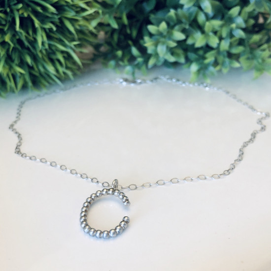 CONNECT THE DOTS LETTER NECKLACE 