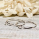 OPEN HOOP EARRINGS STERLING SILVER