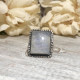  NATURAL RAINBOW MOONSTONE SQUARE OPEN RING