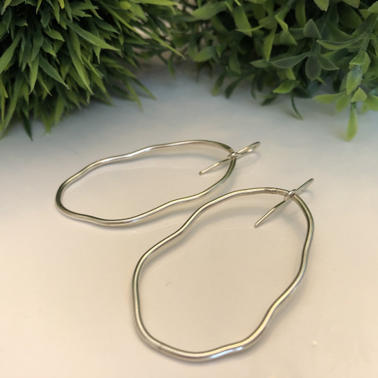 ORGANIC OVAL EARRING