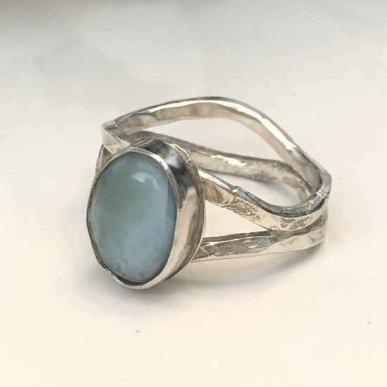 ORGANIC LARIMAR DOUBLE RING