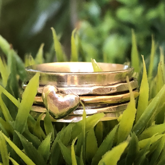 HEART FAITH SPINNER RING