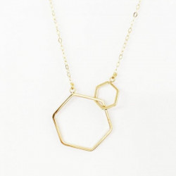 DOUBLE HEXAGON NECKLACE DOUBLE HEXAGON NECKLACE
