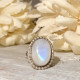  NATURAL RAINBOW MOONSTONE MEDIUM OVAL RING