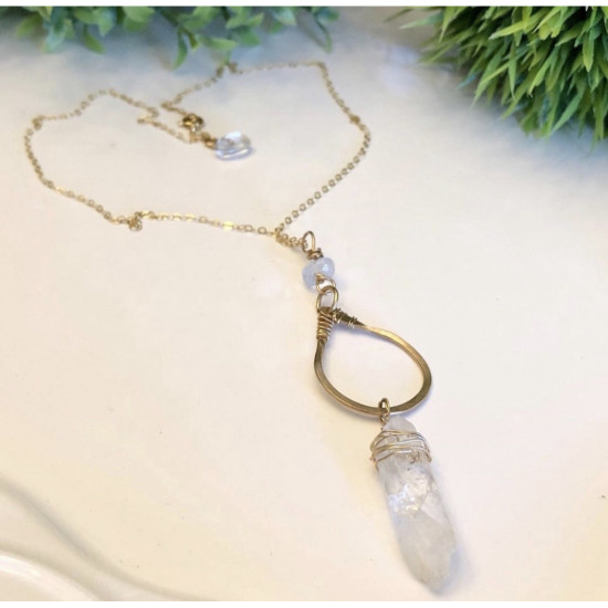 CRYSTAL WRAPPED NECKLACE