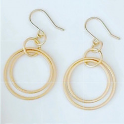 EARRINGS DOUBLE HOOP EARRINGS DOUBLE HOOP