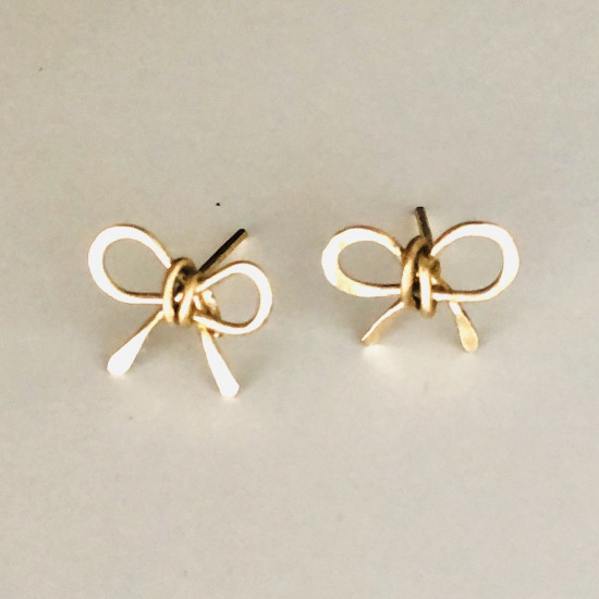 TINY BOW STUD EARRINGS