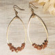 TEARDROP NATURAL GEMSTONE SUNSTONE EARRINGS