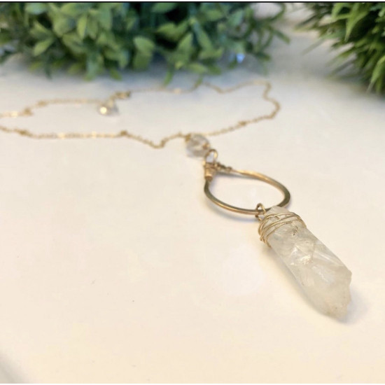 CRYSTAL WRAPPED NECKLACE