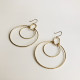 BASIC DOUBLE HANGING HOOP EARRINGS