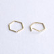 HEXAGON HOOPS BACKLESS EARRINGS FOR KIDS