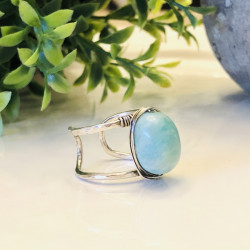 RING NATURAL AMAZONITE WRAPPED RING NATURAL AMAZONITE WRAPPED