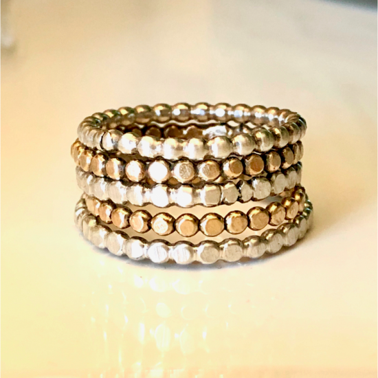 5 DOT STACKING RINGS SET 5 DOT STACKING RINGS SET