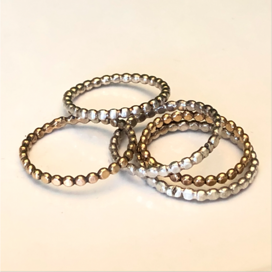 5 DOT STACKING RINGS SET