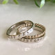 PERSONALIZED TRIO RINGS GOLD AND SILVER 