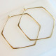 HEXAGON HOOPS EARRINGS HEXAGON HOOPS EARRINGS