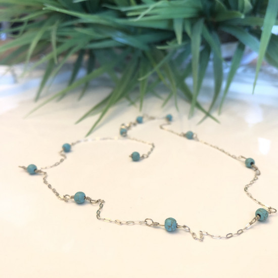 TURQUOISE LITTLE STONES NECKLACE