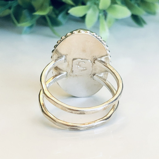  NATURAL ROSE QUARTZ DOUBLE RING