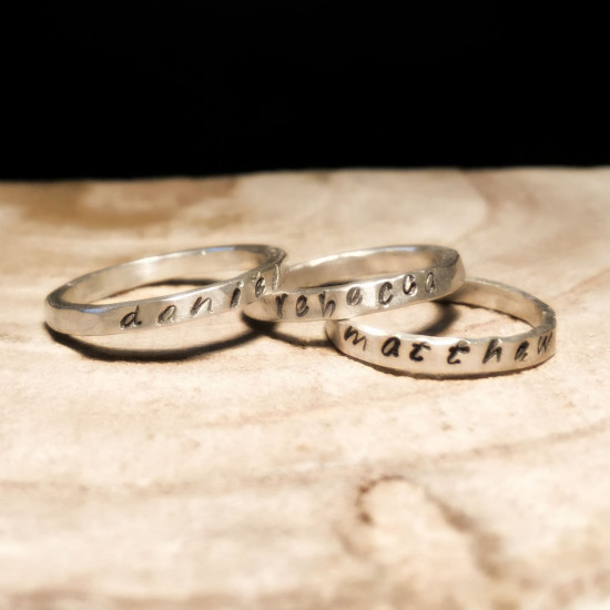 PERSONALIZED STACKABLE STACKING RINGS   