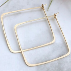 SQUARE HOOP EARRINGS SQUARE HOOP EARRINGS