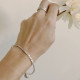 Bracelet LOVE AMOR AMOUR ORGANIC HAMMERED