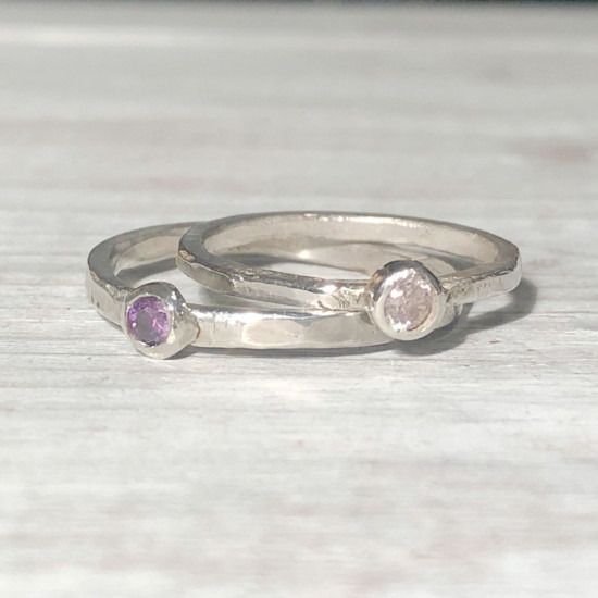 BIRTHSTONE STACKABLE STACKING RING