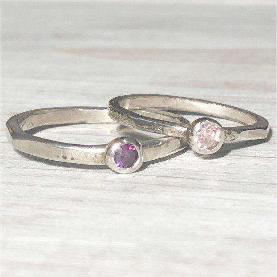 BIRTHSTONE STACKABLE STACKING RING BIRTHSTONE STACKABLE STACKING RING