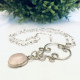 ARTISTIC SHAPED WITH NATURAL ROSE QUARTZ NECKLACE