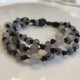 Leather Bracelet Natural Gray Agate Stone Leather Bracelet Natural Gray Agate Stone