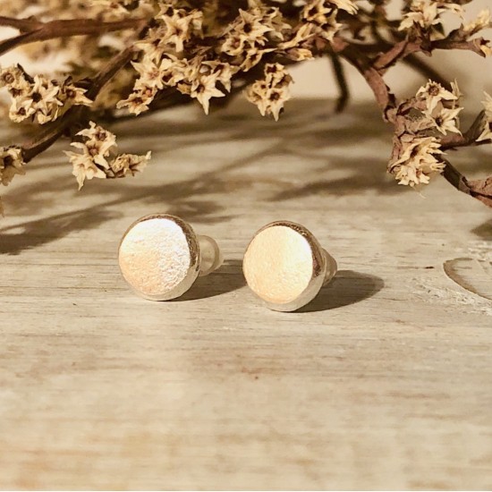 CIRCLE STUD EARRINGS STERLING SILVER