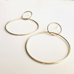 DOUBLE CIRCLES EARRINGS DOUBLE CIRCLES EARRINGS