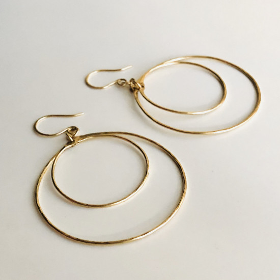 DOUBLE HOOPS EARRINGS DOUBLE HOOPS EARRINGS