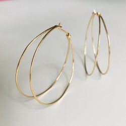 DOUBLE LOOP HOOPS EARRINGS DOUBLE LOOP HOOPS EARRINGS