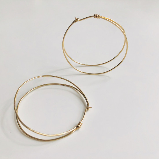 DOUBLE LOOP HOOPS EARRINGS