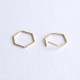 HEXAGON HOOPS BACKLESS EARRINGS FOR KIDS HEXAGON HOOPS BACKLESS EARRINGS FOR KIDS