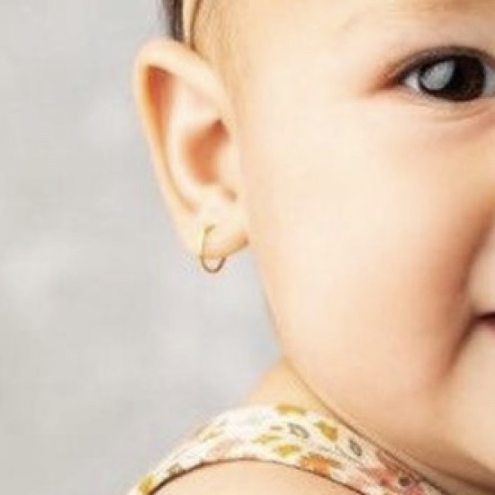 HEXAGON HOOPS BACKLESS EARRINGS FOR KIDS HEXAGON HOOPS BACKLESS EARRINGS FOR KIDS