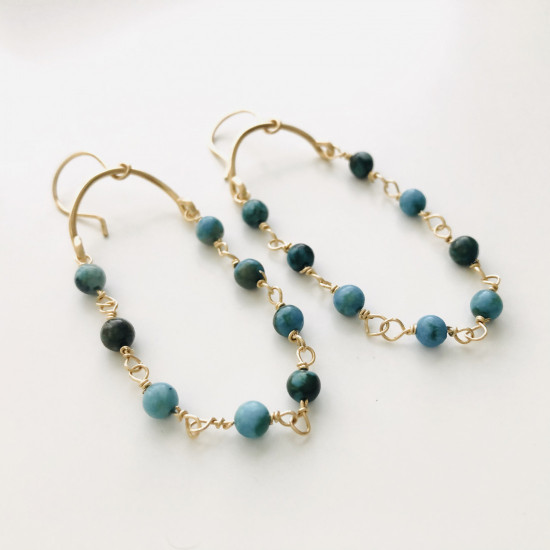 JADE CHAIN EARRINGS