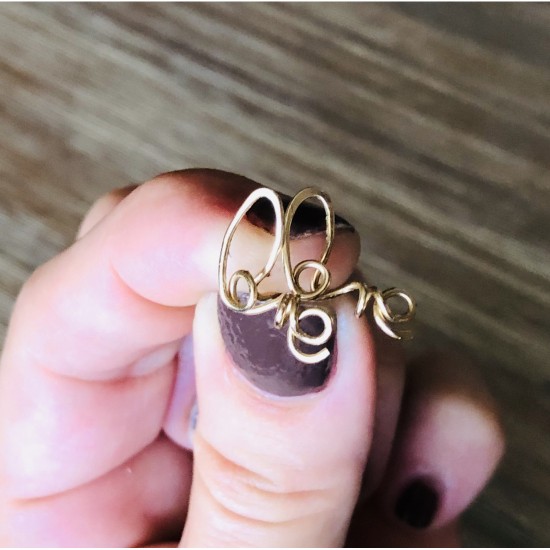 LOVE SCRIPT STUD EARRINGS LOVE SCRIPT STUD EARRINGS